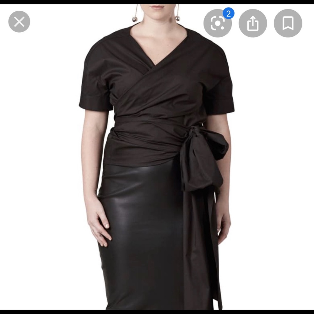 Never worn, Universal Standard wrap top - plus